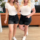 Judy Blue High Rise Control Top Fray Hem Shorts