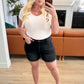 Judy Blue High Rise Control Top Fray Hem Shorts