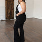 Judy Blue Imogene Tummy Control Retro Flare Overalls in Black