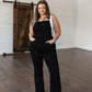 Judy Blue Imogene Tummy Control Retro Flare Overalls in Black