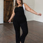 Judy Blue Imogene Tummy Control Retro Flare Overalls in Black