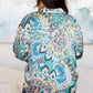 In the Willows Button Up Blouse in Teal Paisley