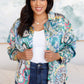 In the Willows Button Up Blouse in Teal Paisley