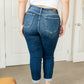 Judy Blue Midrise Cuffed Boyfriend Jeans