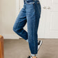 Judy Blue Midrise Cuffed Boyfriend Jeans