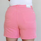 Judy Blue Tummy Control Cuffed Shorts in Pink