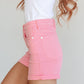 Judy Blue Tummy Control Cuffed Shorts in Pink