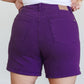 Judy Blue Tummy Control Cuffed Shorts in Purple