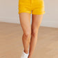 Judy Blue Tummy Control Cuffed Shorts in Yellow