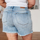 Judy Blue Cutoff Dad Shorts Light Wash