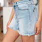 Judy Blue Cutoff Dad Shorts Light Wash