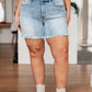 Judy Blue Cutoff Dad Shorts Light Wash