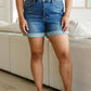 Judy Blue High Rise Control Top Vintage Wash Cuffed Shorts