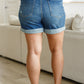 Judy Blue High Rise Control Top Vintage Wash Cuffed Shorts
