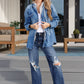 Jordan Hooded Denim Shacket