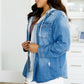 Jordan Hooded Denim Shacket