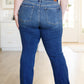 Judy Blue Josephine Mid Rise Raw Hem Bootcut Jeans