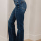 Judy Blue Josephine Mid Rise Raw Hem Bootcut Jeans