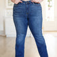 Judy Blue Josephine Mid Rise Raw Hem Bootcut Jeans