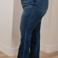 Judy Blue Josephine Mid Rise Raw Hem Bootcut Jeans