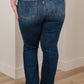 Judy Blue Josephine Mid Rise Raw Hem Bootcut Jeans