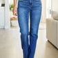 Judy Blue Josephine Mid Rise Raw Hem Bootcut Jeans