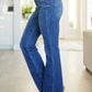 Judy Blue Josephine Mid Rise Raw Hem Bootcut Jeans