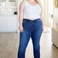 Judy Blue Josephine Mid Rise Raw Hem Bootcut Jeans