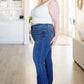Judy Blue Josephine Mid Rise Raw Hem Bootcut Jeans