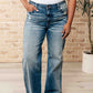 Katrina High Waist Distressed Denim Trousers