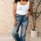 Katrina High Waist Distressed Denim Trousers