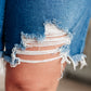 Judy Blue Mid Rise Distressed Cutoff Shorts