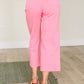 Judy Blue Tummy Control Wide Leg Crop Jeans in Pink