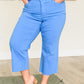 Judy Blue Tummy Control Wide Leg Crop Jeans in Sky Blue