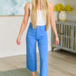 Judy Blue Tummy Control Wide Leg Crop Jeans in Sky Blue