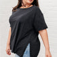 Let Me Live Relaxed Tee in Black