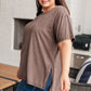 Let Me Live Relaxed Tee in Brown