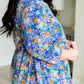 Lizzy Babydoll Top in Royal Multi Fireworks