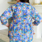 Lizzy Babydoll Top in Royal Multi Fireworks
