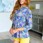Lizzy Babydoll Top in Royal Multi Fireworks