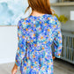 Lizzy Babydoll Top in Royal Multi Fireworks