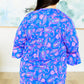 Lizzy Bell Sleeve Top in Royal Paisley