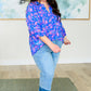 Lizzy Bell Sleeve Top in Royal Paisley
