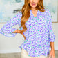 Lizzy Bell Sleeve Top in Violet Filigree