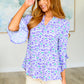 Lizzy Bell Sleeve Top in Violet Filigree
