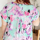 Lizzy Cap Sleeve Top in Lavender and Sky Floral
