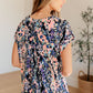Lizzy Cap Sleeve Top in Navy Abstract Floral