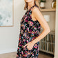 Lizzy Tank Dress in Black and Pink Paisley
