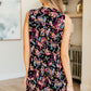 Lizzy Tank Dress in Black and Pink Paisley