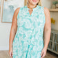 Lizzy Tank Dress in Emerald Palm